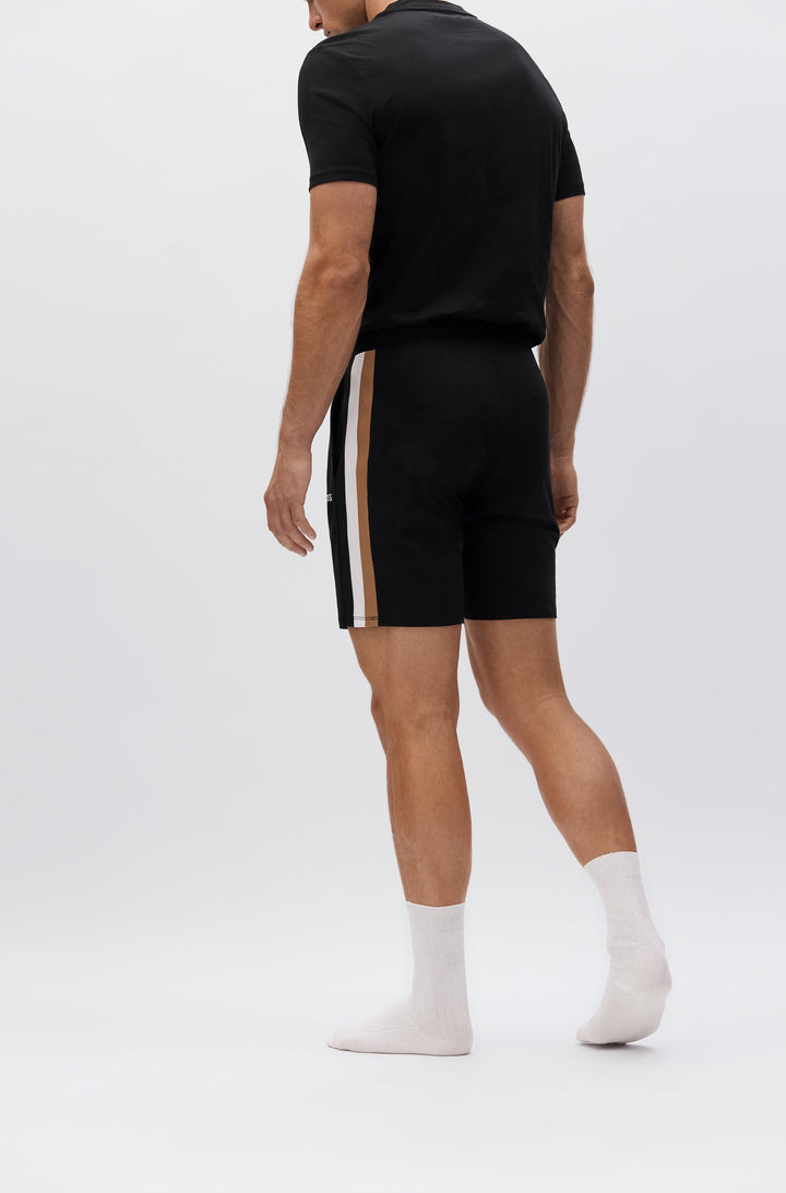 BOSS Regular Fit Shorts in cotton mix - FASHION SHORTS 10239963 01-50469633 - Concorde Fashion#color_black-001