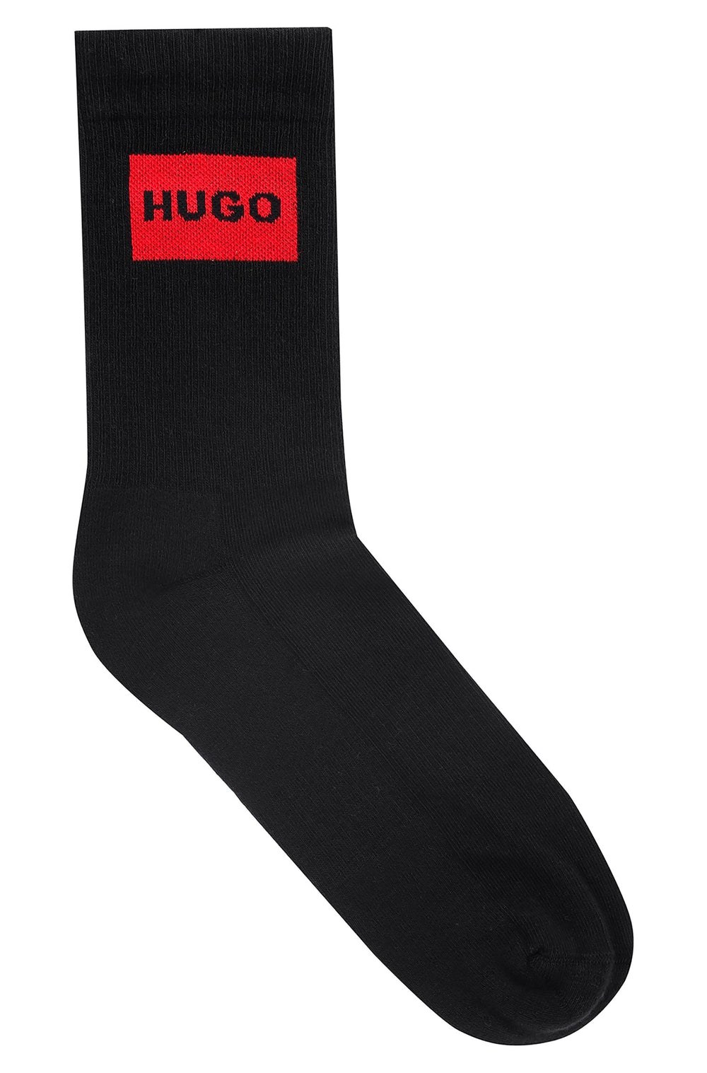HUGO  Socks in cotton mix - 2P QS RIB LABEL CC 10241200 01-50468432 - Concorde Fashion#color_black-001