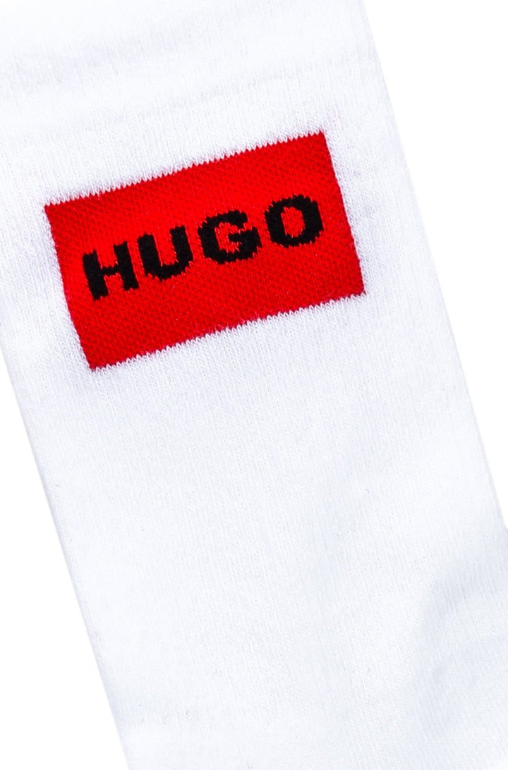 HUGO  Socks in cotton mix - 2P QS RIB LABEL CC 10241200 01-50468432 - Concorde Fashion#color_white-100