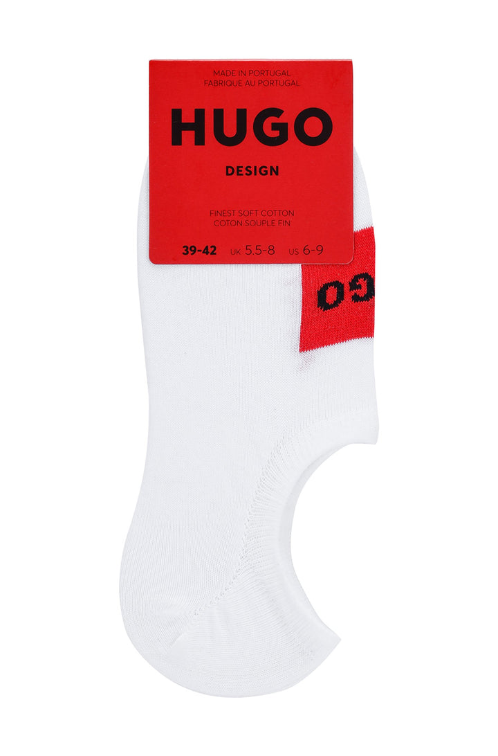 HUGO  Socks in cotton mix - 2P LOW CUT LABEL CC 10241214 01-50468123 - Concorde Fashion#color_white-100