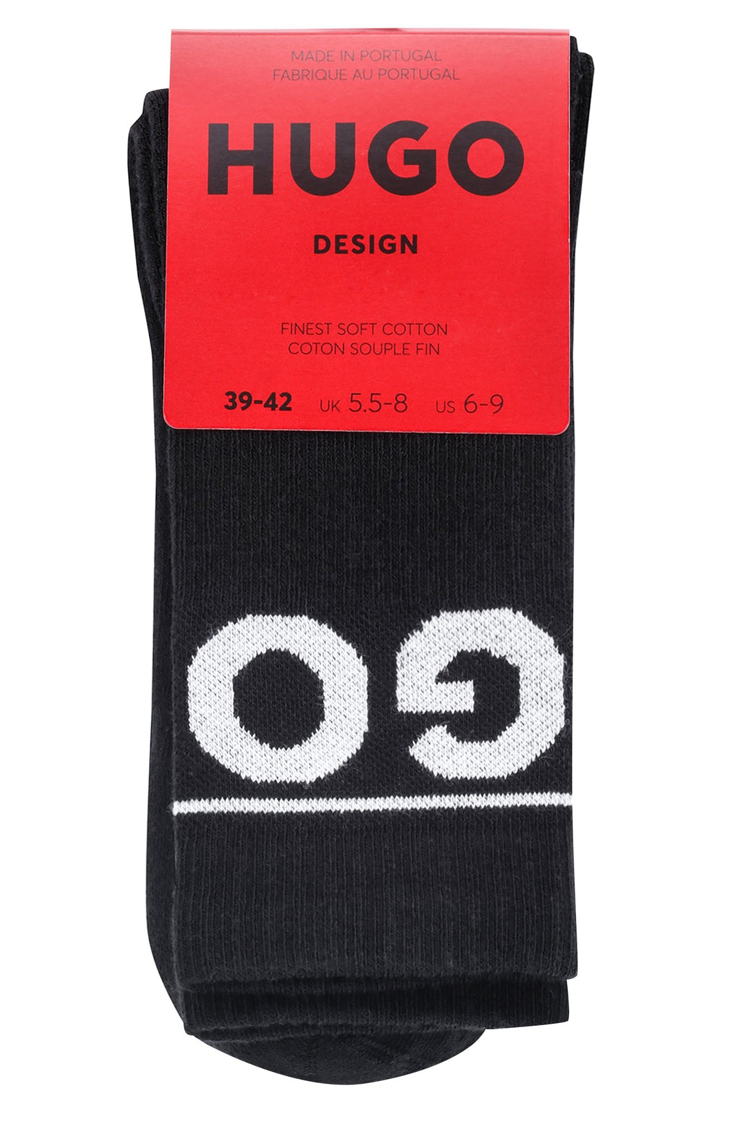 HUGO  Socks in cotton mix - 2P QS RIB ICONIC CC 10241215 01-50468419 - Concorde Fashion#color_black-001