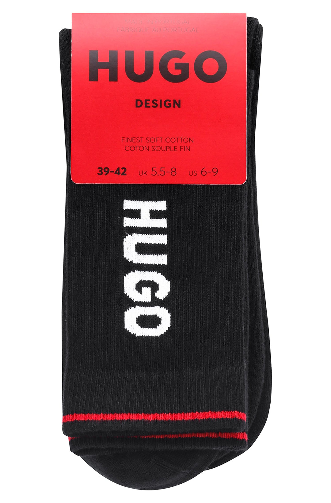 HUGO  Socks in cotton mix - 2P QS RIB LOGO CC 10241217 01-50468423 - Concorde Fashion#color_black-001