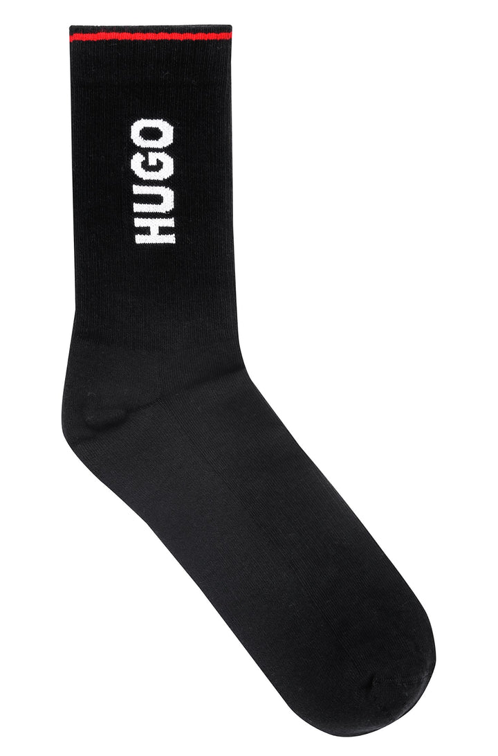 HUGO  Socks in cotton mix - 2P QS RIB LOGO CC 10241217 01-50468423 - Concorde Fashion#color_black-001
