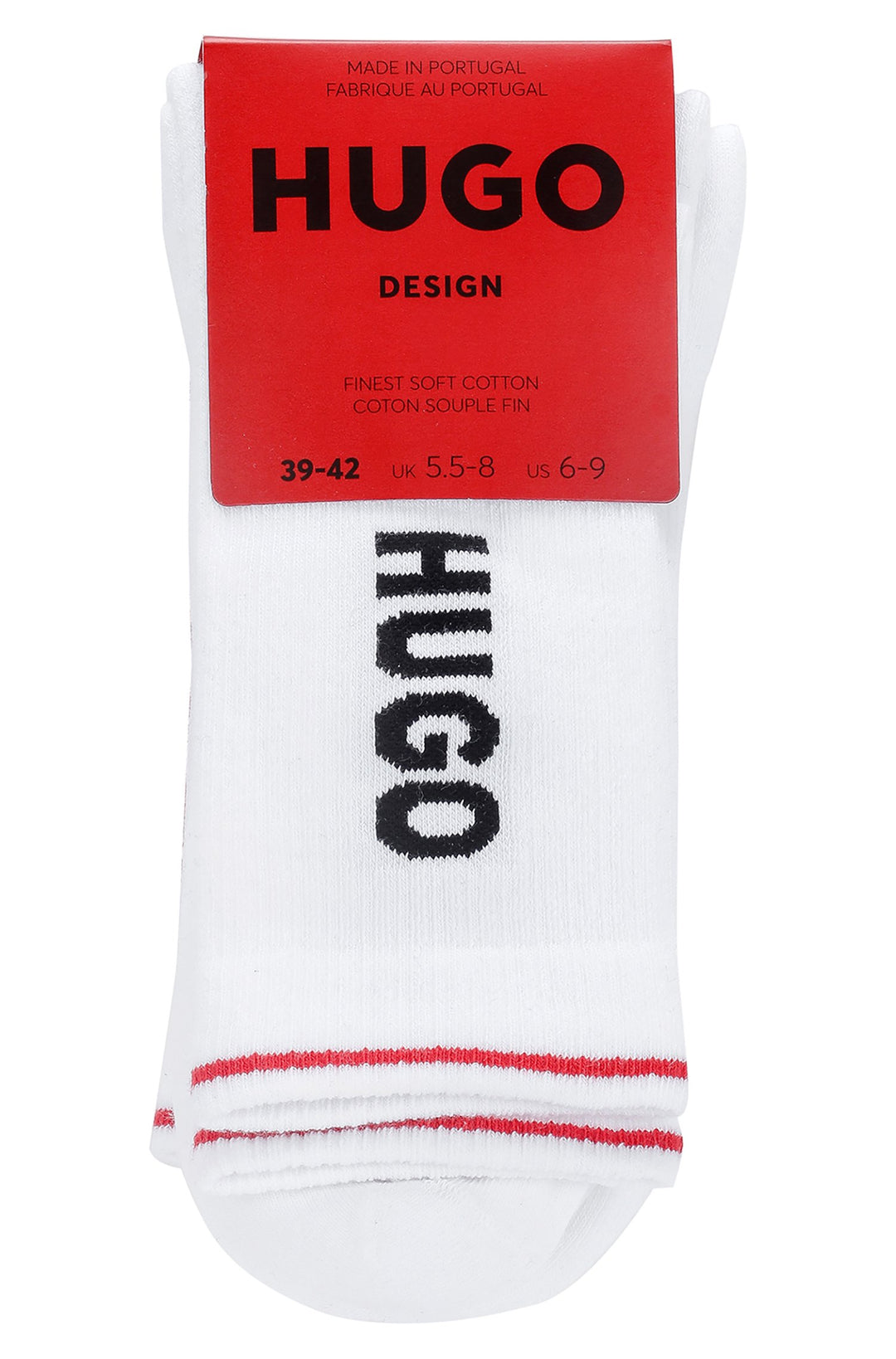 HUGO  Socks in cotton mix - 2P QS RIB LOGO CC 10241217 01-50468423 - Concorde Fashion#color_white-100