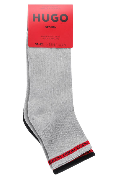 HUGO  Socks in cotton mix - 2P SH RIB TAPE CC 10241231 01-50468436 - Concorde Fashion#color_grey-030