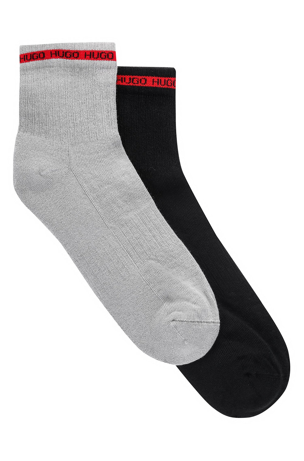HUGO  Socks in cotton mix - 2P SH RIB TAPE CC 10241231 01-50468436 - Concorde Fashion#color_grey-030
