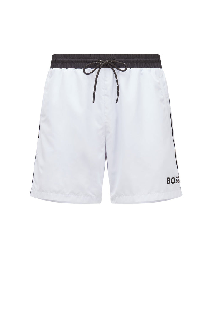 BOSS Regular Fit Shorts in Polyester - STARFISH 10241777 01-50469302 - Concorde Fashion#color_white-107