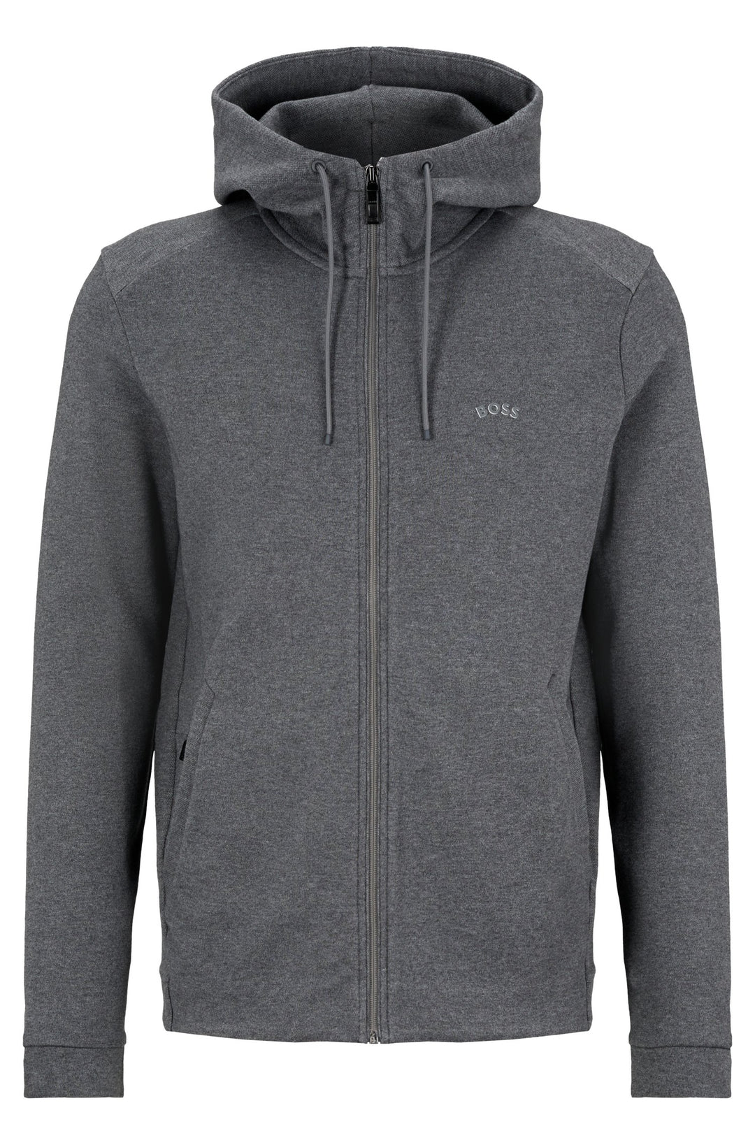 BOSS Regular Fit Hoodies in cotton - SAGGY CURVED 10241786 01-50469104- Concorde Fashion#color_grey-031