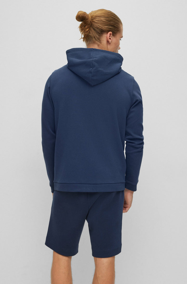 BOSS Regular Fit Hoodies in cotton - SAGGY CURVED 10241786 01-50469104- Concorde Fashion#color_navy-410