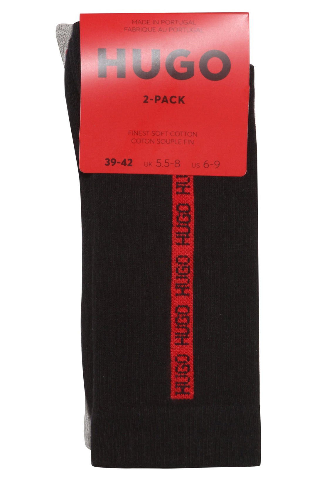 HUGO  Socks in cotton mix - 2P RS RIB TAPE CC 10241853 01-50469640 - Concorde Fashion#color_grey-030