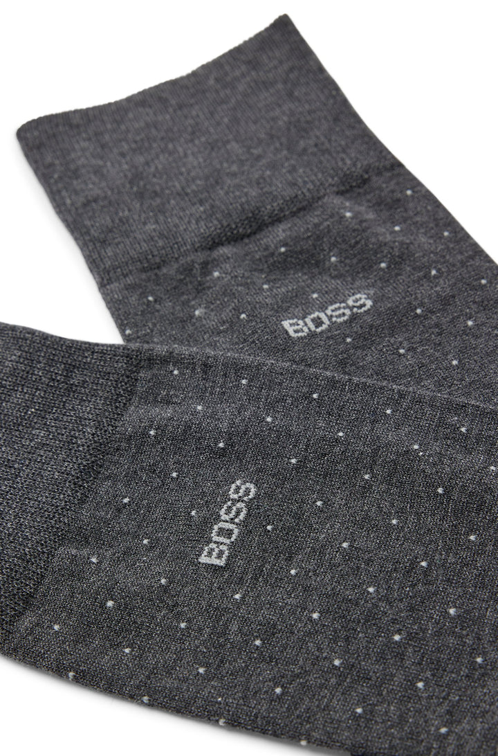 BOSS  Socks in cotton mix - GEORGE RS DOTS MC 10241864 01-50469996- Concorde Fashion#color_charcoal-012
