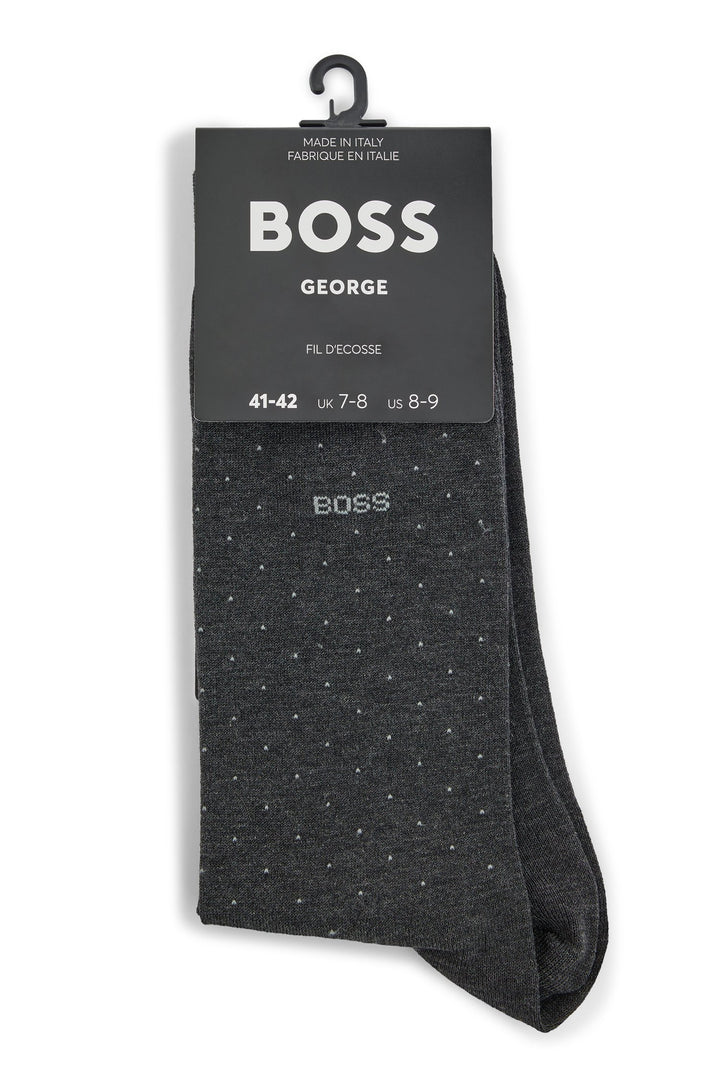 BOSS  Socks in cotton mix - GEORGE RS DOTS MC 10241864 01-50469996- Concorde Fashion#color_charcoal-012