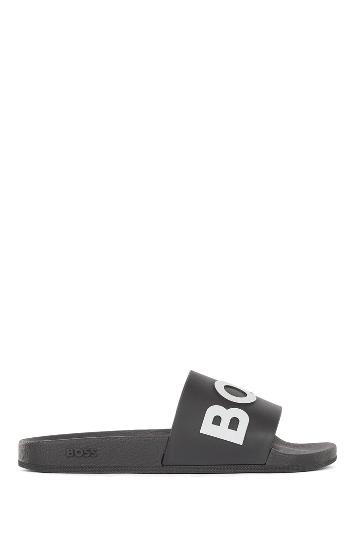 BOSS Standard Sole Slippers in Artificial Leather - BAY_IT_SLID_RBLG 10242218 01-50471271 - Concorde Fashion#color_black-001