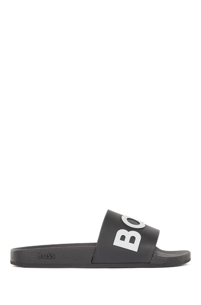 BOSS Standard Sole Slippers in Artificial Leather - BAY_IT_SLID_RBLG 10242218 01-50471271 - Concorde Fashion#color_black-001