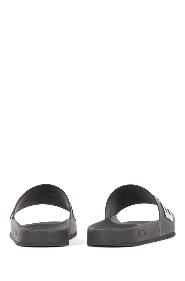 BOSS Standard Sole Slippers in Artificial Leather - BAY_IT_SLID_RBLG 10242218 01-50471271 - Concorde Fashion#color_black-001