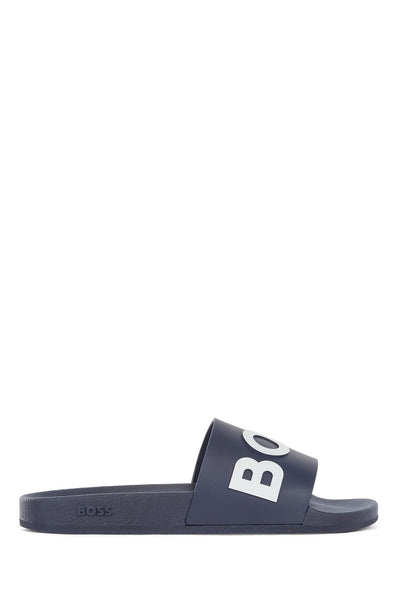 BOSS Standard Sole Slippers in Artificial Leather - BAY_IT_SLID_RBLG 10242218 01-50471271 - Concorde Fashion#color_navy-405
