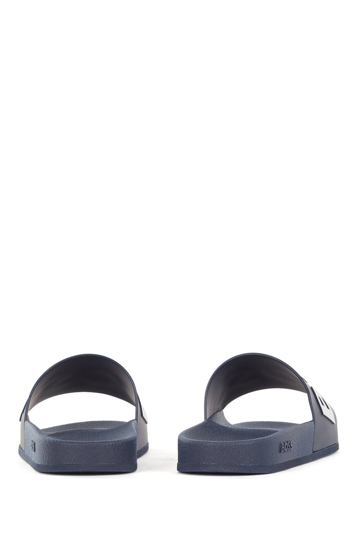 BOSS Standard Sole Slippers in Artificial Leather - BAY_IT_SLID_RBLG 10242218 01-50471271 - Concorde Fashion#color_navy-405