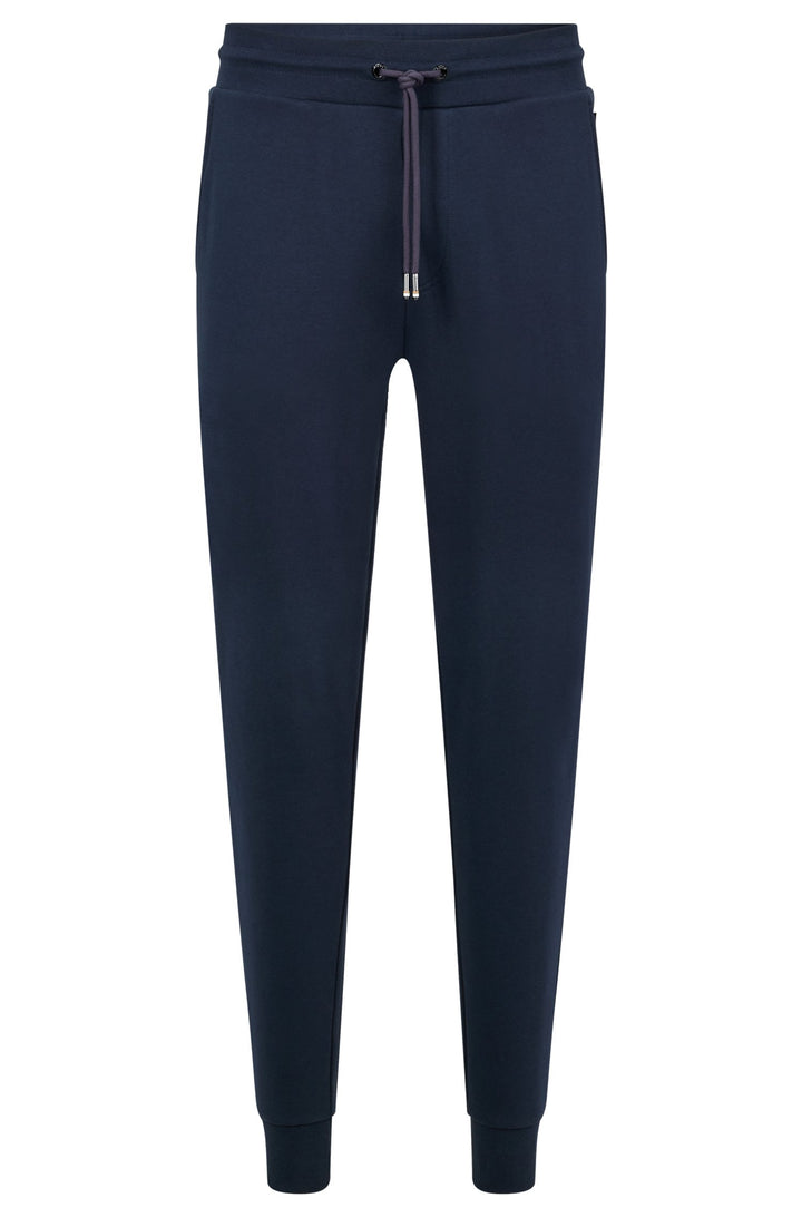 BOSS Regular Fit Jogging Pants in cotton - LAMONT 92 10242373 01-50471958- Concorde Fashion#color_navy-404