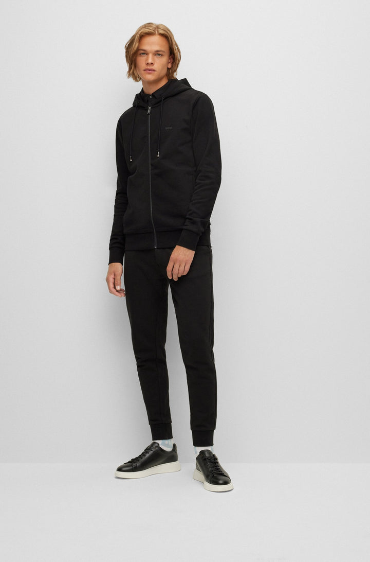 BOSS Regular Fit Hoodies in cotton - SEEGER 92 10242373 01-50471960- Concorde Fashion#color_black-001