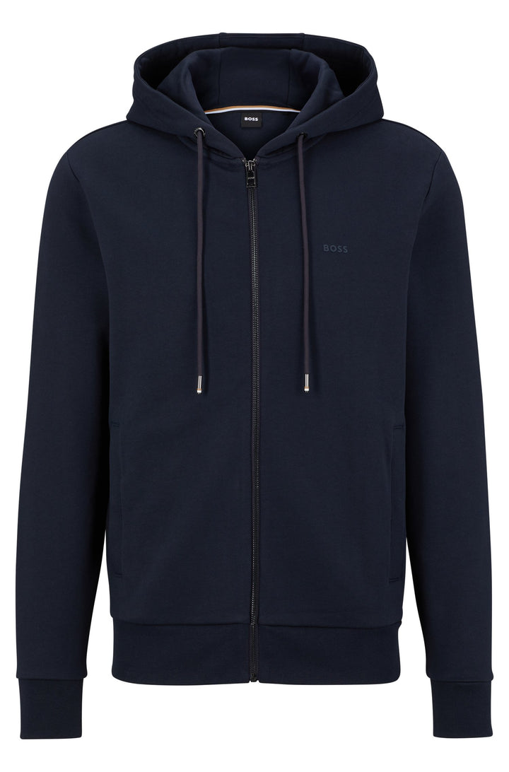 BOSS Regular Fit Hoodies in cotton - SEEGER 92 10242373 01-50471960- Concorde Fashion#color_navy-404
