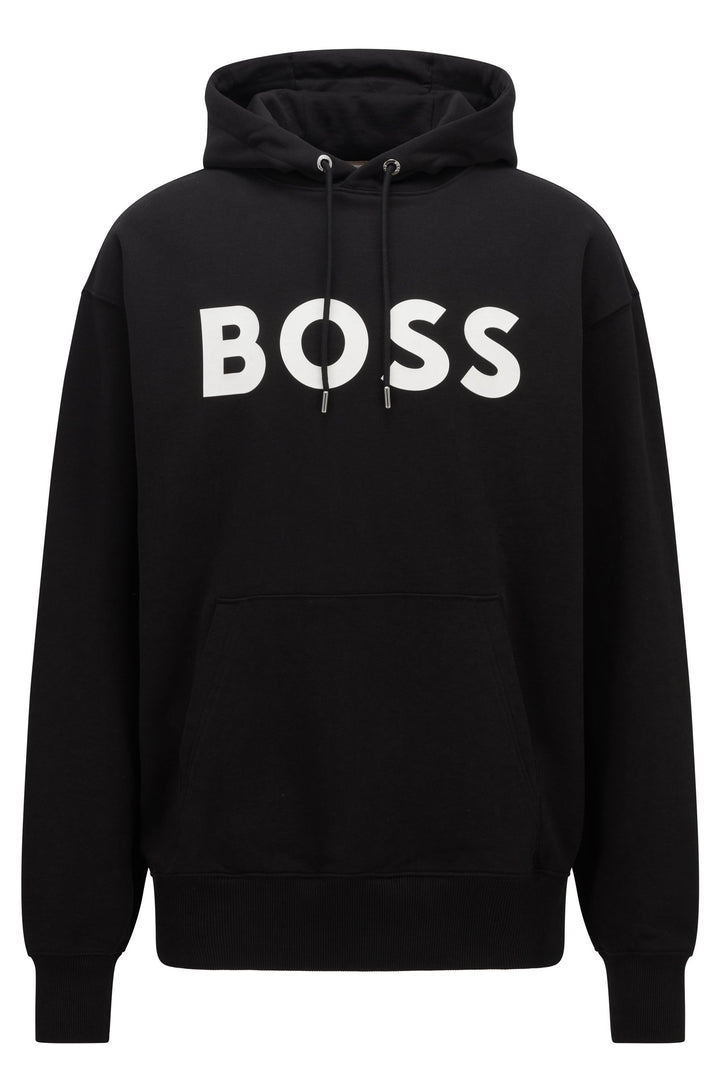 BOSS Regular Fit Hoodies in Cotton - SULLIVAN 04_IN 10242373 01-50477050- Concorde Fashion#color_black-001