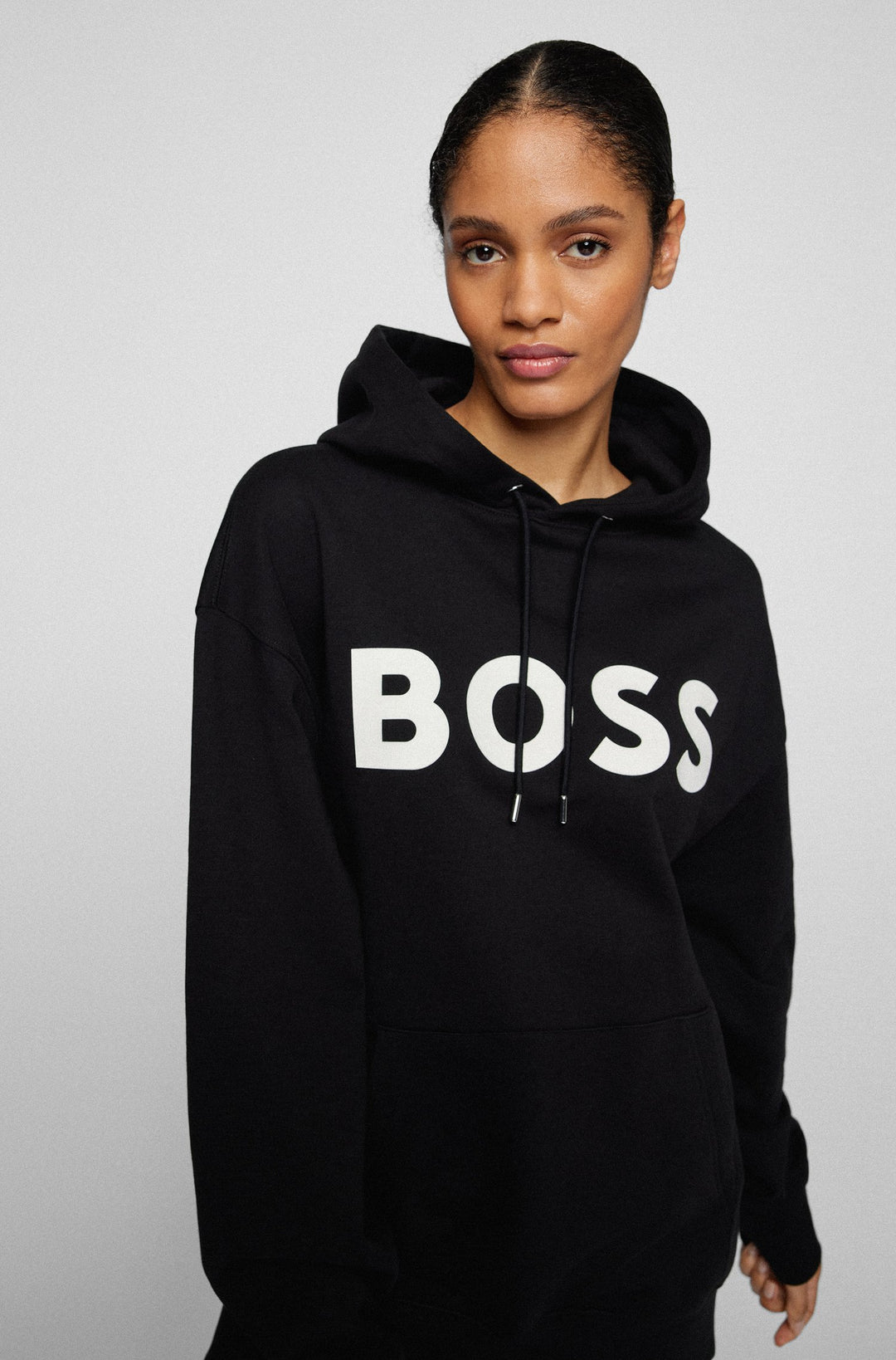 BOSS Regular Fit Hoodies in Cotton - SULLIVAN 04_IN 10242373 01-50477050- Concorde Fashion#color_black-001