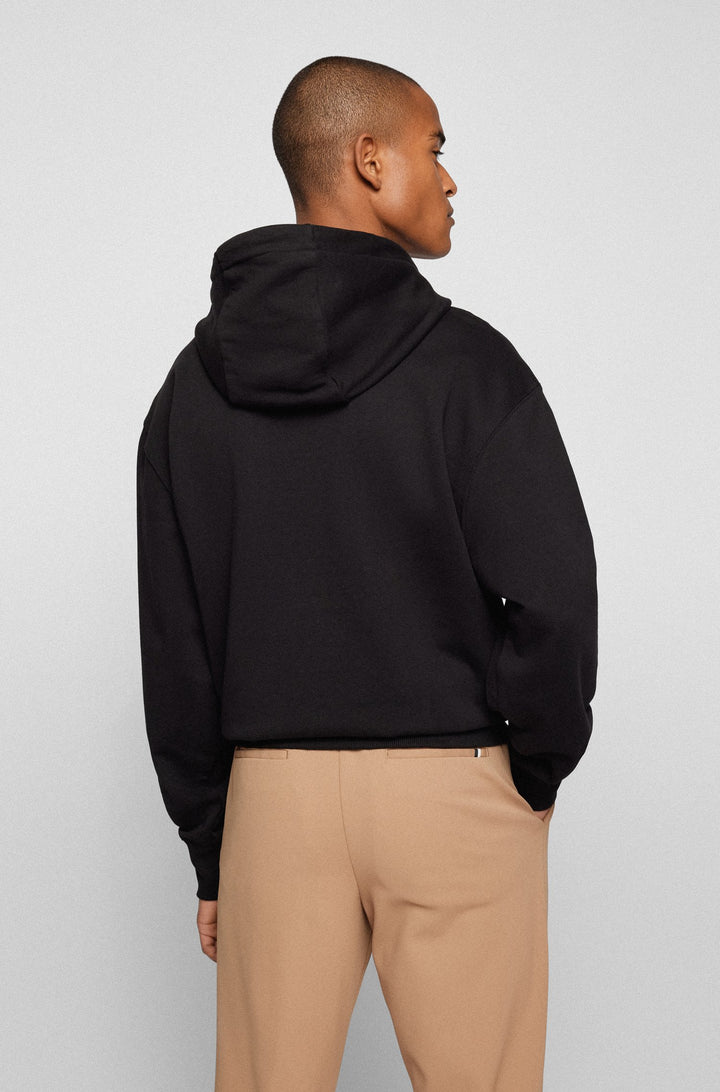 BOSS Regular Fit Hoodies in Cotton - SULLIVAN 04_IN 10242373 01-50477050- Concorde Fashion#color_black-001