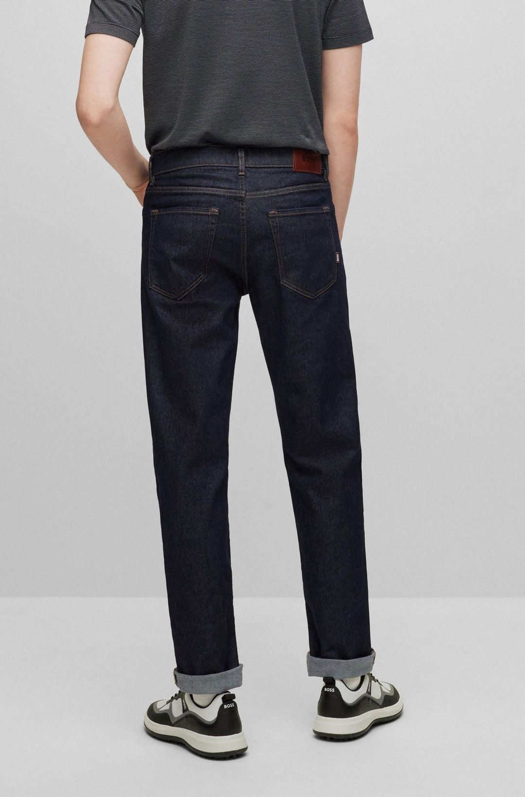 BOSS Regular Fit Jeans in cotton mix - MAINE3 10242381 01-50470512- Concorde Fashion#color_navy-410