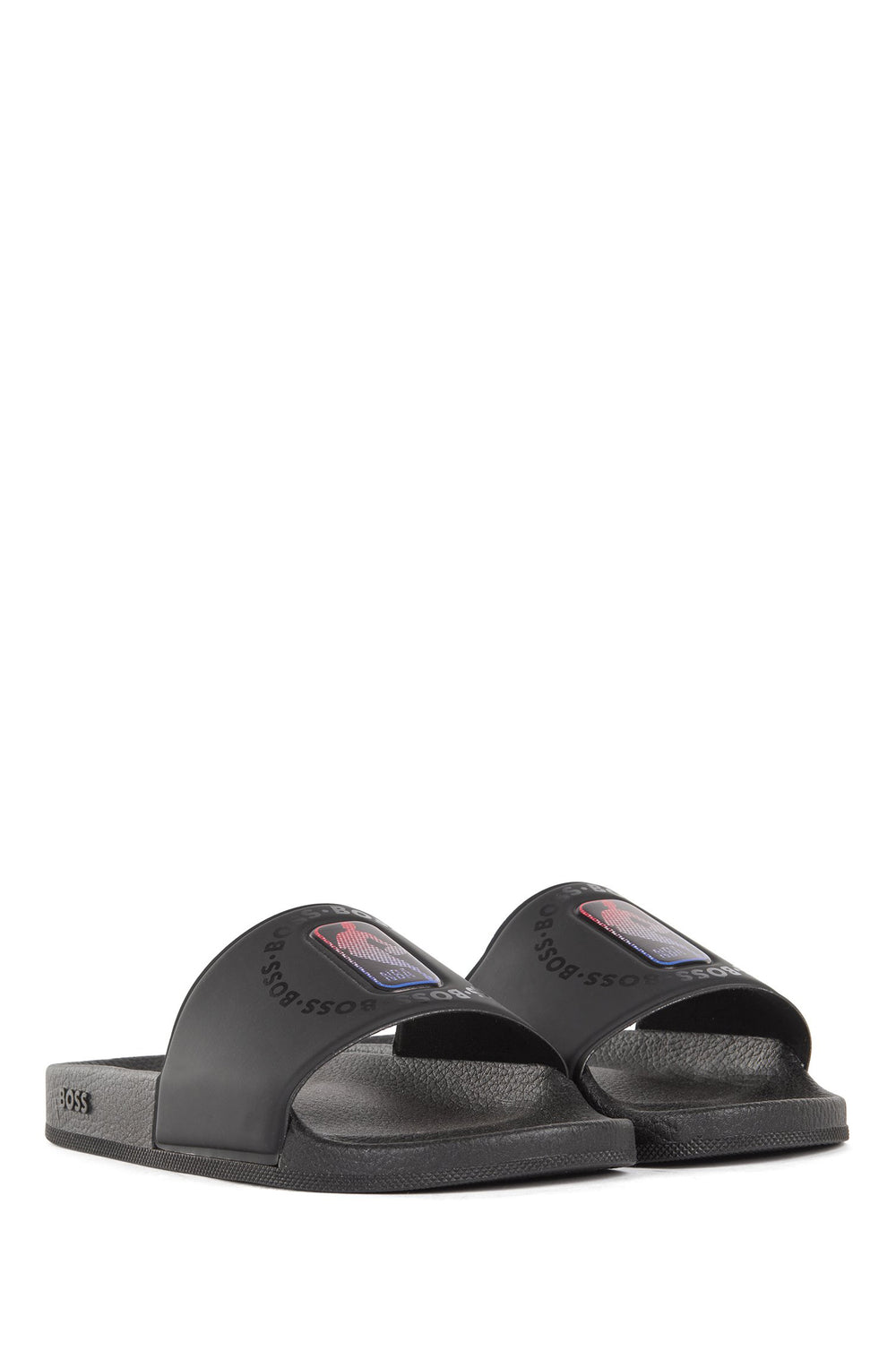 BOSS Standard Sole Slippers in Plastic - BAY_IT_SLID_NBA1 10242424 01-50472029 - Concorde Fashion#color_black-001
