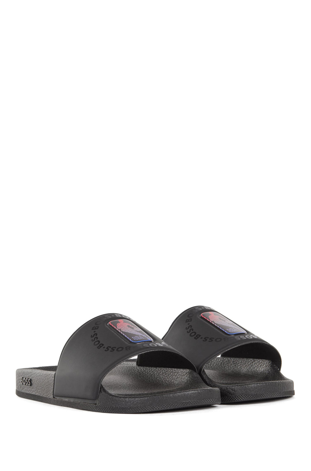BOSS Standard Sole Slippers in Plastic - BAY_IT_SLID_NBA1 10242424 01-50472029 - Concorde Fashion#color_black-001