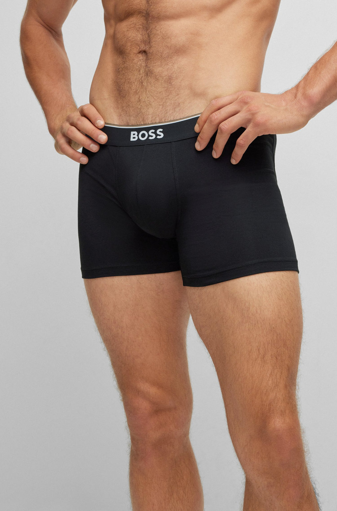 BOSS Regular Fit Boxers in cotton mix - BOXERBR 3P POWER 10242934 01-50475282- Concorde Fashion#color_assorted-999