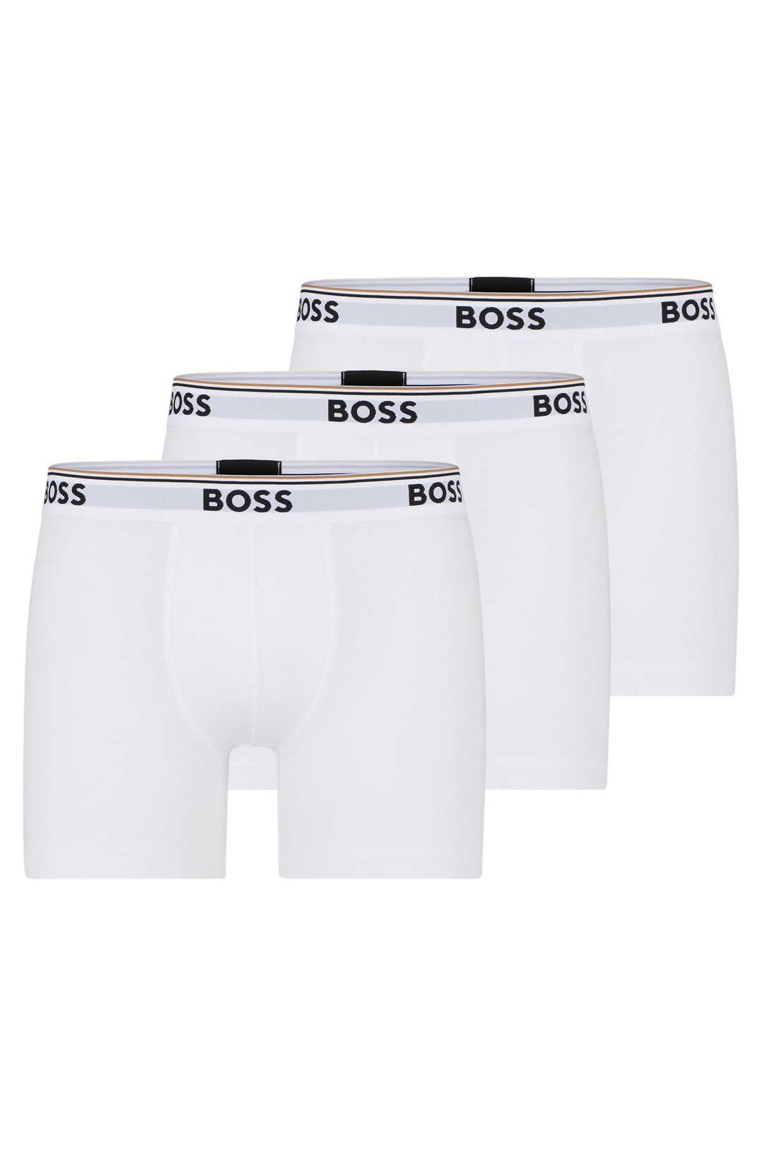BOSS Regular Fit Boxers in cotton mix - BOXERBR 3P POWER 10242934 01-50475282- Concorde Fashion#color_white-100