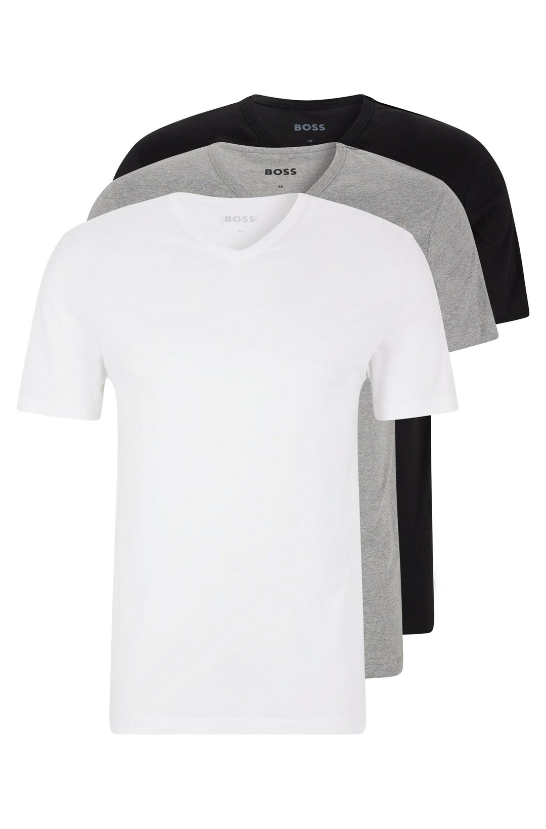 BOSS Regular Fit T-Shirts in cotton - TSHIRTVN 3P CLASSIC 10243514 0-50475285- Concorde Fashion#color_assorted-999