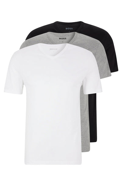 BOSS Regular Fit T-Shirts in cotton - TSHIRTVN 3P CLASSIC 10243514 0-50475285- Concorde Fashion#color_assorted-999