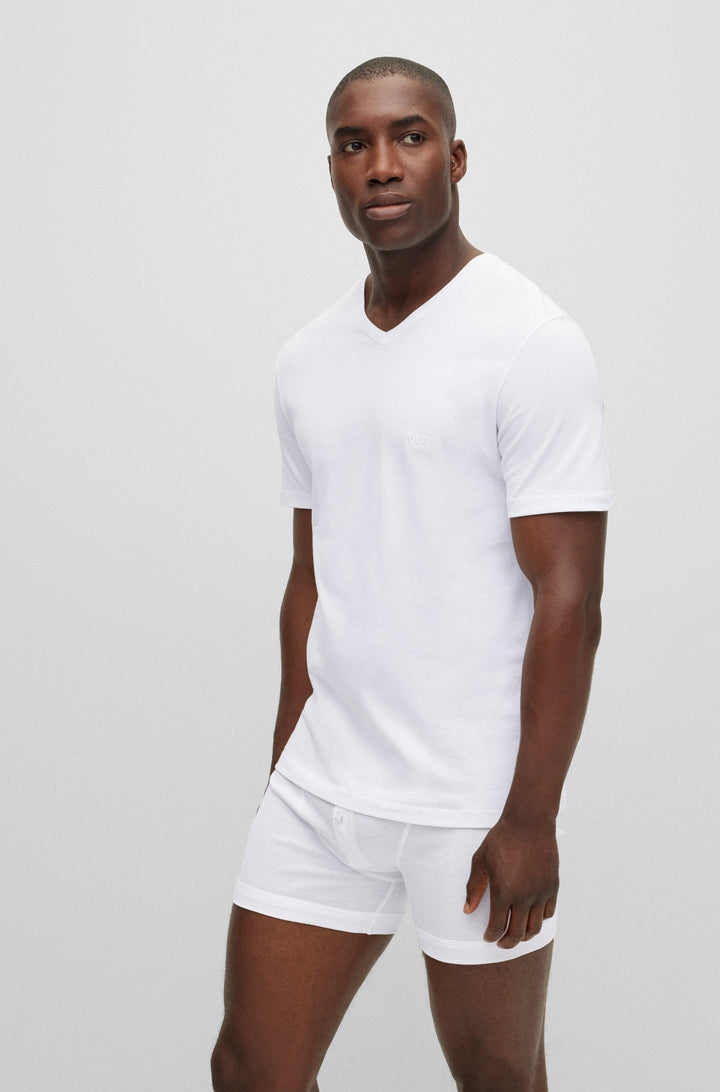 BOSS Regular Fit T-Shirts in cotton - TSHIRTVN 3P CLASSIC 10243514 0-50475285- Concorde Fashion#color_assorted-999