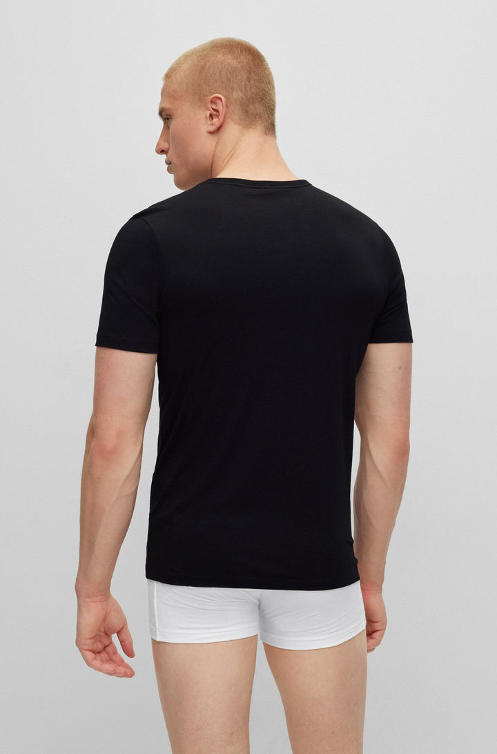 BOSS Regular Fit T-Shirts in cotton - TSHIRTVN 3P CLASSIC 10243514 0-50475285- Concorde Fashion#color_black-001