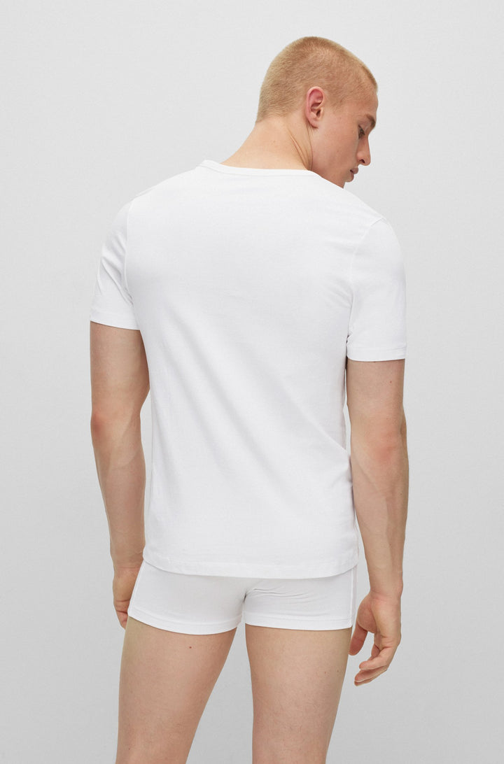 BOSS Regular Fit T-Shirts in cotton - TSHIRTVN 3P CLASSIC 10243514 0-50475285- Concorde Fashion#color_white-100