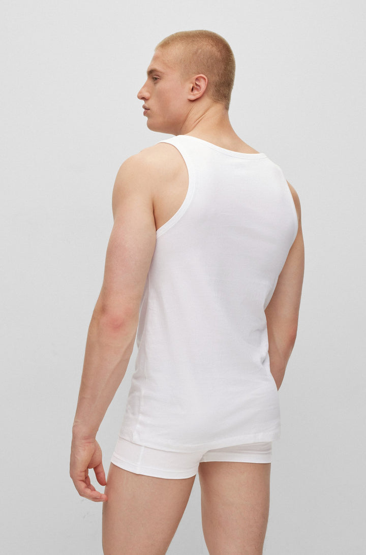 BOSS Regular Fit Trank Tops in cotton - TANKTOP 3P CLASSIC 10243514 01-50475278- Concorde Fashion#color_white-100