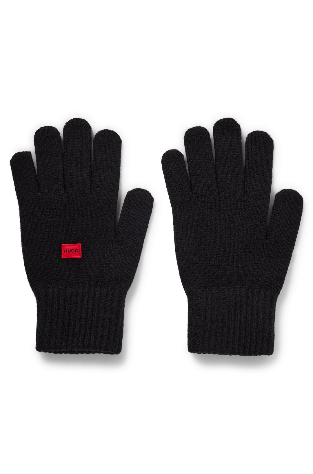 HUGO Regular Fit Gloves in Wool Mix - WAFF 2 10243536 01-50475404- Concorde Fashion#color_black-001