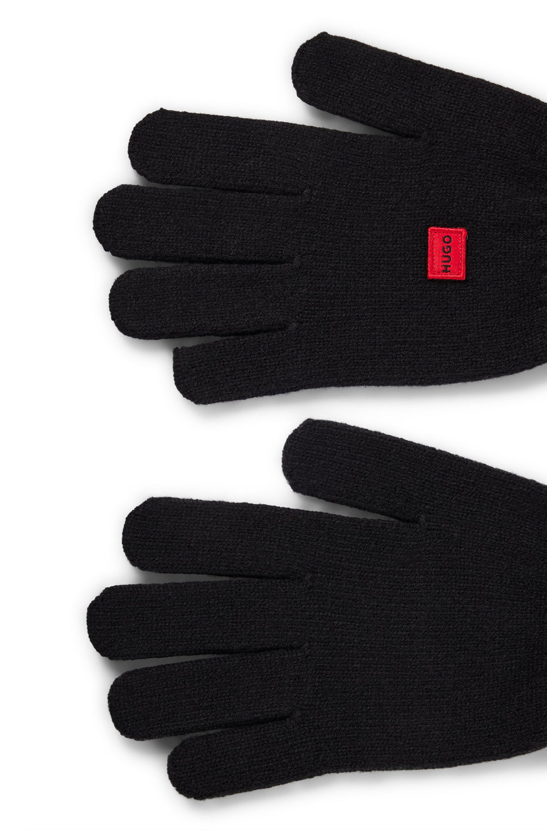 HUGO Regular Fit Gloves in Wool Mix - WAFF 2 10243536 01-50475404- Concorde Fashion#color_black-001