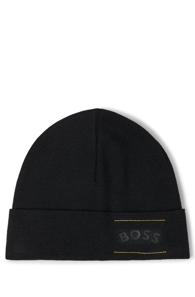 BOSS  Hats in Wool Mix - ARIDE_BEANIE 10243590 01-50475510- Concorde Fashion#color_black-001