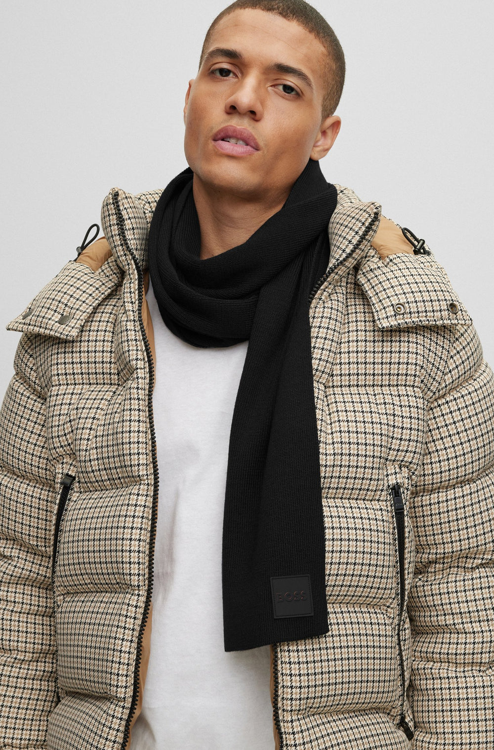 BOSS  Scarves in Wool Mix - FOXON-1 10243961 01-50476437- Concorde Fashion#color_black-001