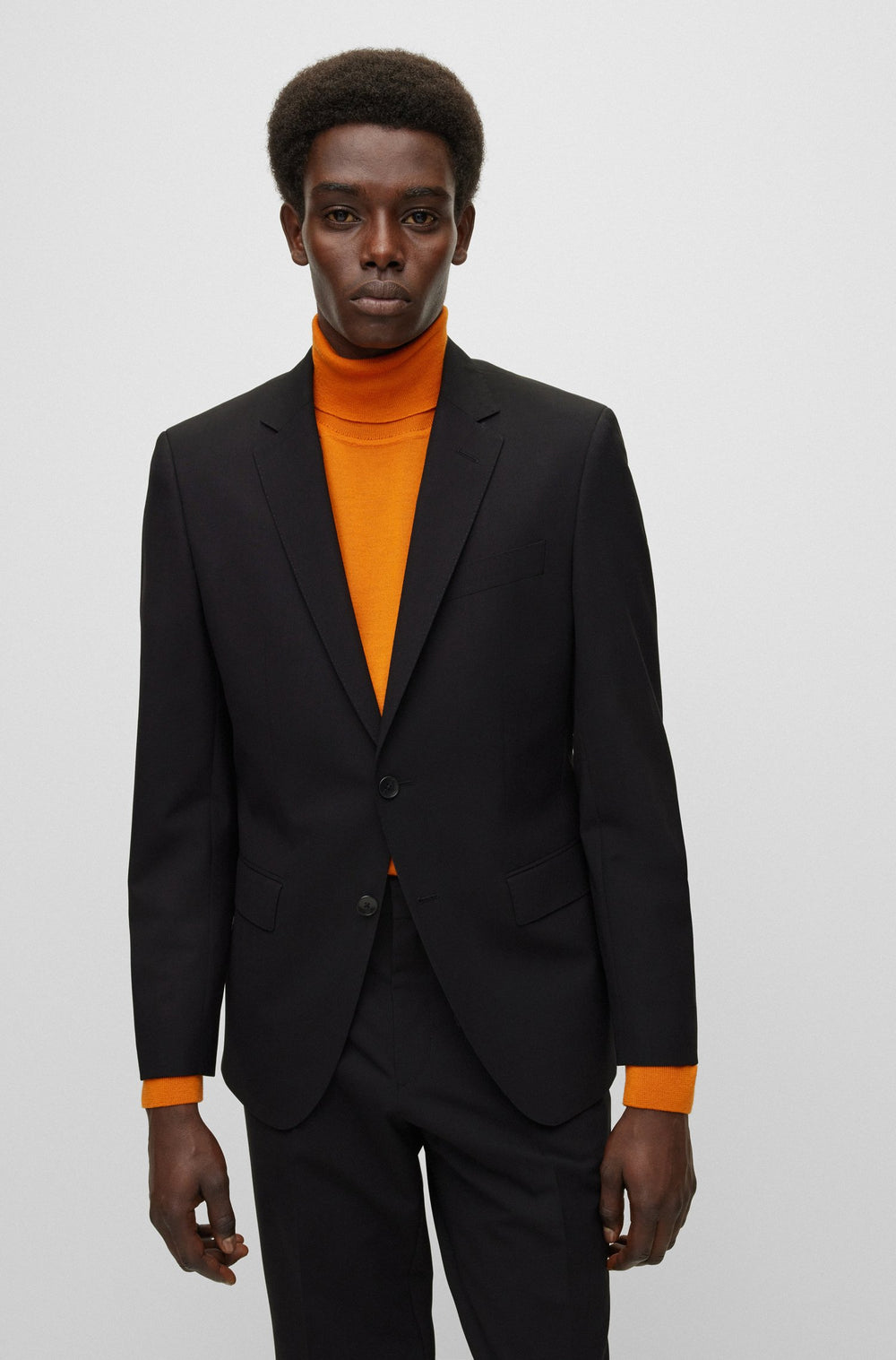 BOSS Slim Fit Formal Jacket in Wool Mix - H-HUGE-MM-224 10245120 01-50479994- Concorde Fashion#color_black-001