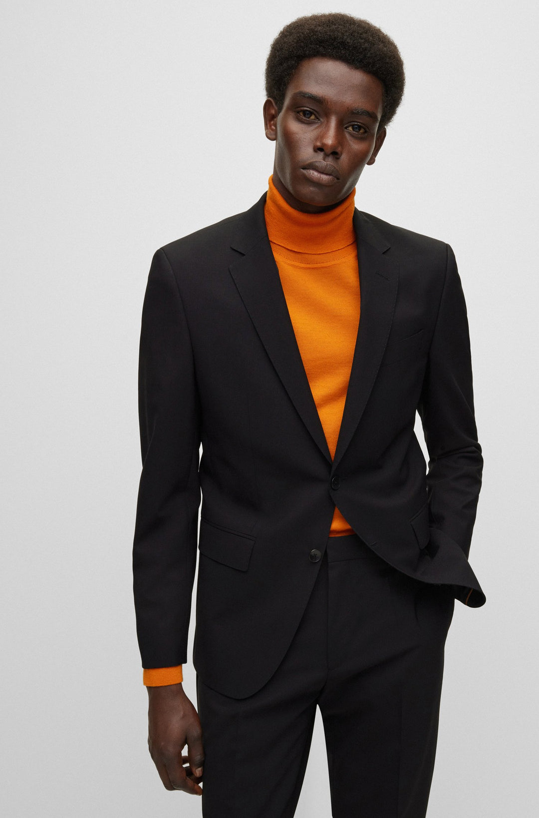 BOSS Slim Fit Formal Jacket in Wool Mix - H-HUGE-MM-224 10245120 01-50479994- Concorde Fashion#color_black-001