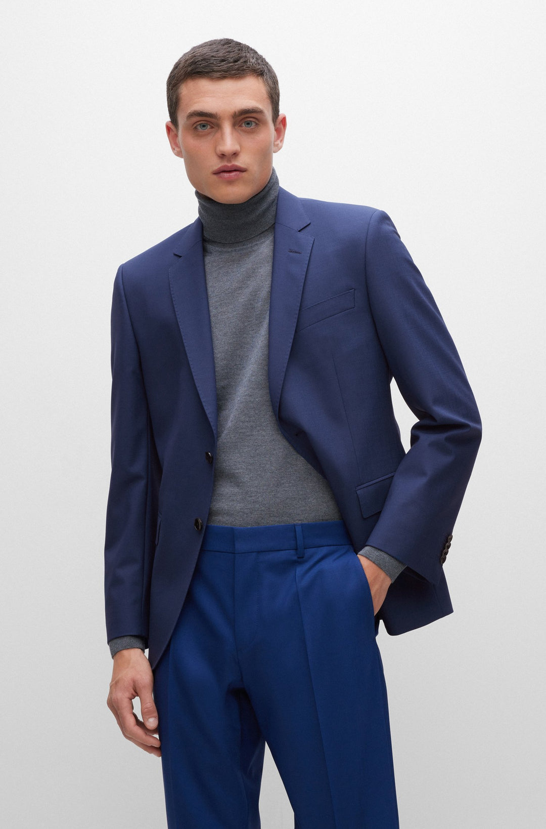 BOSS Slim Fit Formal Jacket in Wool Mix - H-HUGE-MM-224 10245120 01-50479994- Concorde Fashion#color_navy-419