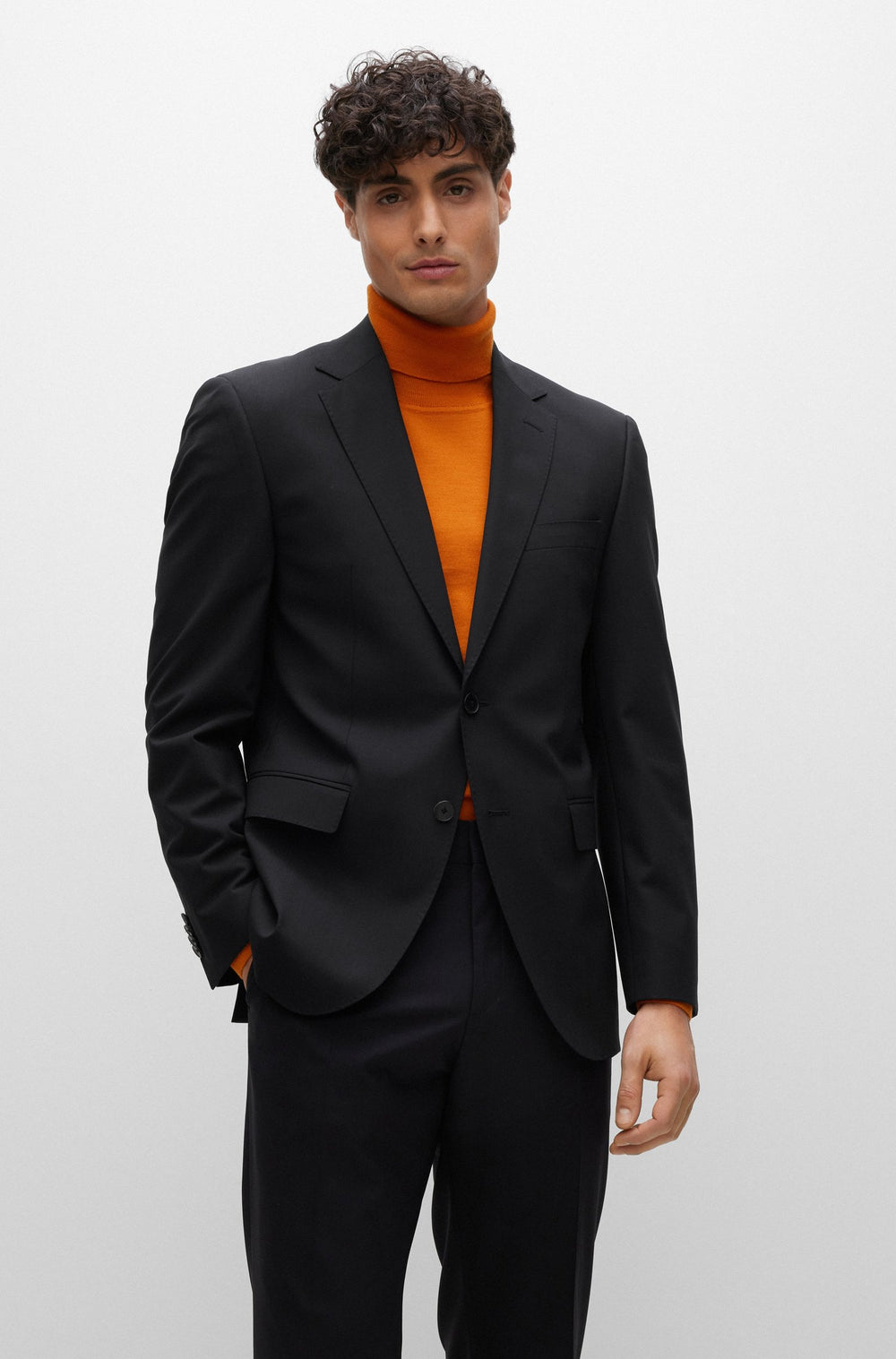 BOSS Regular Fit Blazers in Wool Mix - H-JECKSON-MM-224 10245120 01-50479996- Concorde Fashion#color_black-001