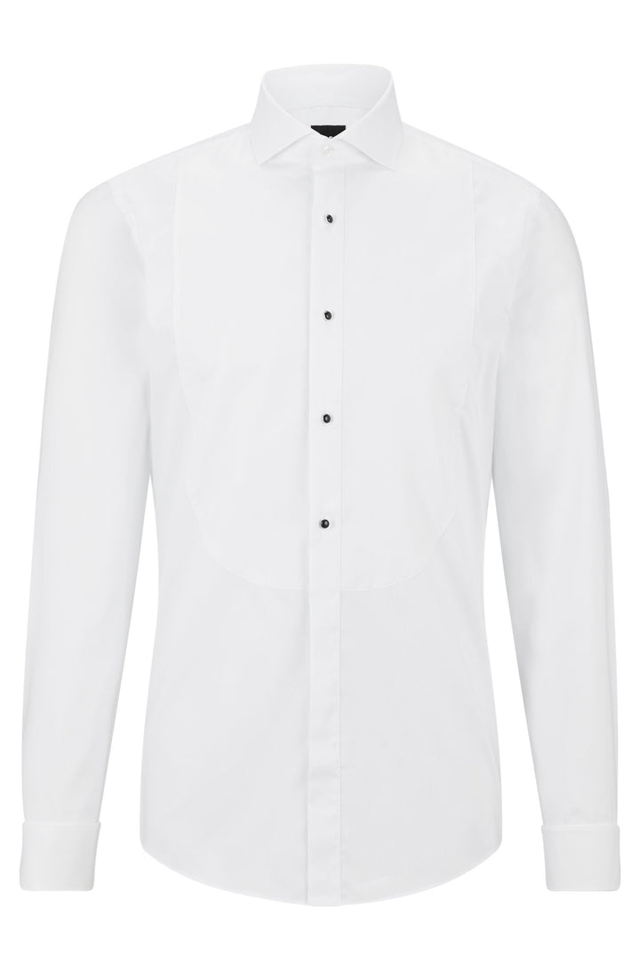 BOSS Slim Fit Formal Shirts in cotton - H-HANK-TUX3-DC-224 10245425 01-50480070- Concorde Fashion#color_white-100