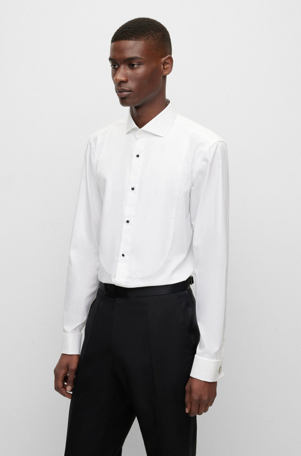 BOSS Slim Fit Formal Shirts in cotton - H-HANK-TUX3-DC-224 10245425 01-50480070- Concorde Fashion#color_white-100