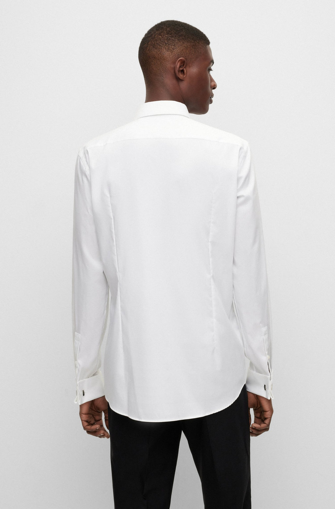 BOSS Slim Fit Formal Shirts in cotton - H-HANK-TUX3-DC-224 10245425 01-50480070- Concorde Fashion#color_white-100