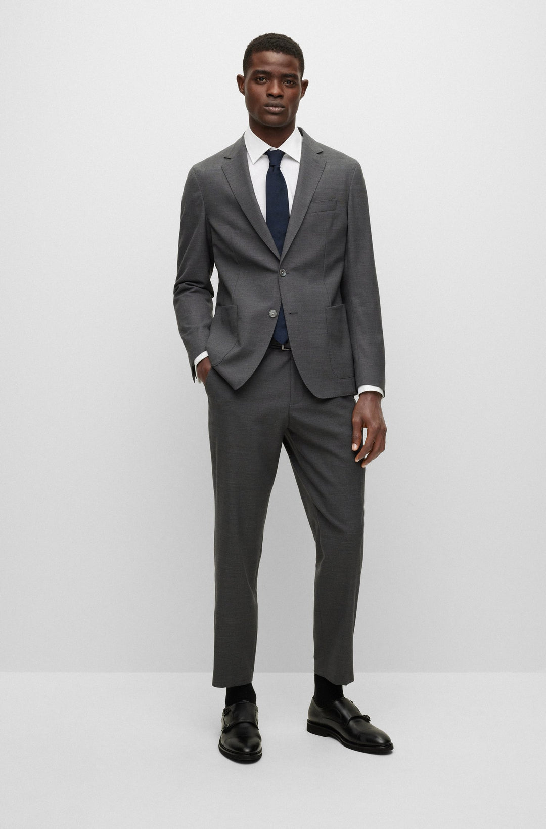 BOSS Slim Fit Formal Shirts in cotton - H-HANK-TUX1-DC-224 10245425 01-50480093- Concorde Fashion#color_white-100